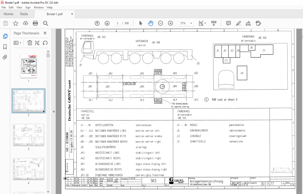 Grove Crane GMK 6300 Electrical Schematic Manual - PDF DOWNLOAD ...