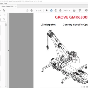 Grove Crane GMK 6300L-1 Country Specific Options Parts Manual 3199731 - PDF DOWNLOAD