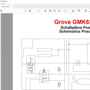 Grove Crane GMK 6300L-1 Pneumatic Schematic Manual - PDF DOWNLOAD