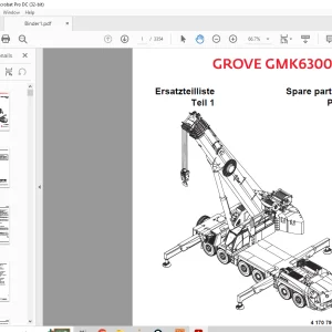 Grove Crane GMK 6300L-1 Spare Parts Manual 4170798 - PDF DOWNLOAD