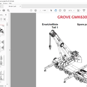 Grove Crane GMK 6300L-1 Spare Parts Manual 4175748 - PDF DOWNLOAD