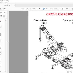Grove Crane GMK 6300L-1 Spare Parts Manual 4175748 R - PDF DOWNLOAD