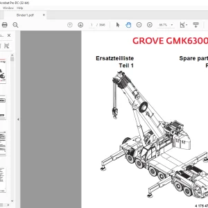 Grove Crane GMK 6300L-1 Spare Parts Manual 4175748_DE - PDF DOWNLOAD