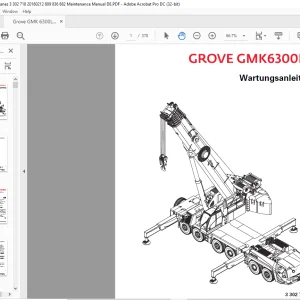 Grove Crane GMK 6300L-1 Wartungsanleitung 3302718 - PDF DOWNLOAD (German)