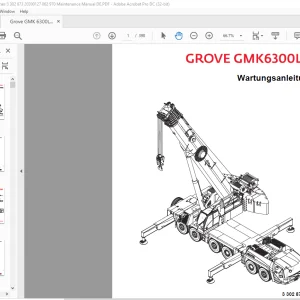 Grove Crane GMK 6300L-1 Wartungsanleitung 3302873 - PDF DOWNLOAD (German)