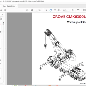 Grove Crane GMK 6300L-1 Wartungsanleitung 3302873 - PDF DOWNLOAD (German)
