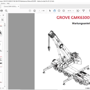 Grove Crane GMK 6300L-1 Wartungsanleitung 3302873_DE - PDF DOWNLOAD
