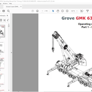 Grove Crane GMK 6300L Driving & Crane Operation Operating Manual 3112963 - PDF DOWNLOAD