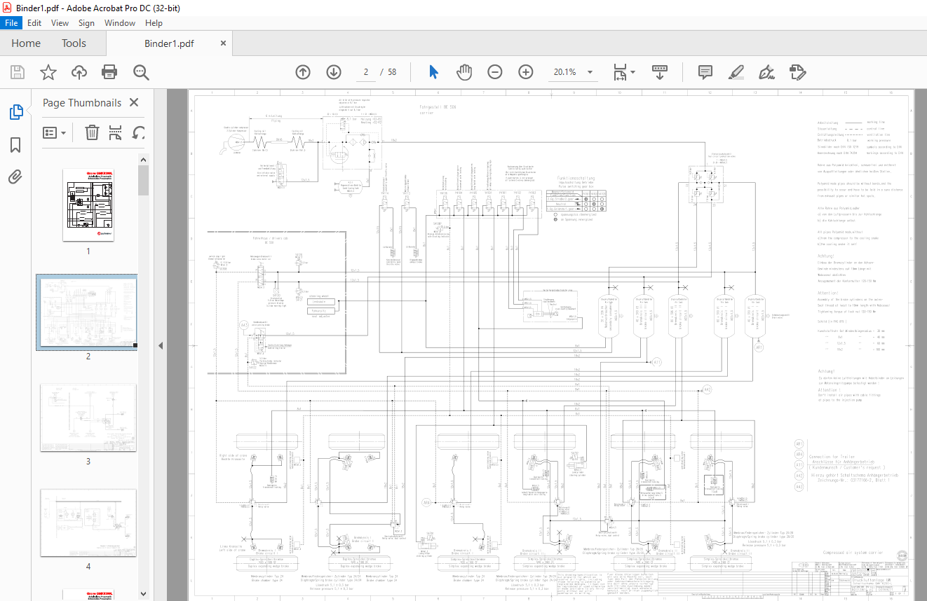 Grove Crane GMK 6300L Pneumatic Schematic Manual - PDF DOWNLOAD