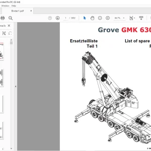 Grove Crane GMK 6300L Spare Parts Manual 3166330 - PDF DOWNLOAD