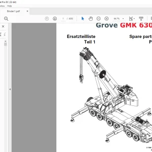 Grove Crane GMK 6300L Spare Parts Manual 3194720 - PDF DOWNLOAD