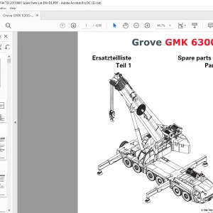 Grove Crane GMK 6300L Spare Parts Manual 3194720 - PDF DOWNLOAD