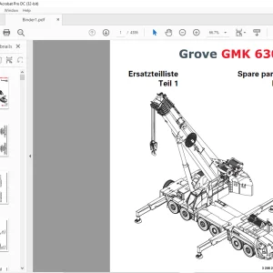 Grove Crane GMK 6300L Spare Parts Manual 3206258 BU - PDF DOWNLOAD