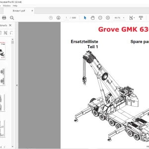 Grove Crane GMK 6300L Spare Parts Manual 3297170 - PDF DOWNLOAD