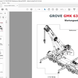 Grove Crane GMK 6300L Wartungsanleitung 3112728 - PDF DOWNLOAD