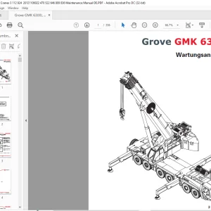 Grove Crane GMK 6300L Wartungsanleitung 3112924 - PDF DOWNLOAD (GERMAN)