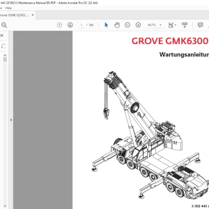 Grove Crane GMK 6300L Wartungsanleitung 3302443 - PDF DOWNLOAD (German)