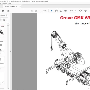 Grove Crane GMK 6300L Wartungsanleitung 3302443de - PDF DOWNLOAD