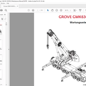 Grove Crane GMK 6300L Wartungsanleitung 3302841 - PDF DOWNLOAD (German)