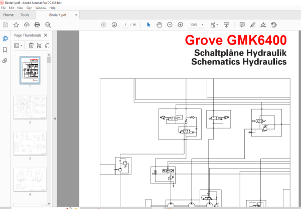 Grove Crane GMK 6400 Hydraulic Schematic Manual - PDF DOWNLOAD ...