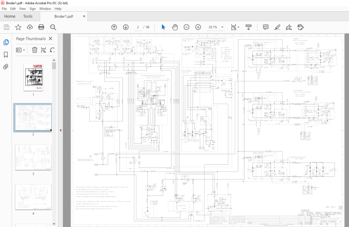 Grove Crane GMK 6400 Hydraulic Schematic Manual - PDF DOWNLOAD ...