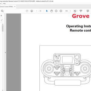 Grove Crane GMK 6400 Remote control CCS Operating Instructions Manual - PDF DOWNLOAD