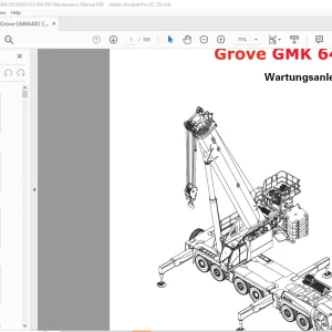 Grove Crane GMK 6400 Wartungsanleitung 3112946 - PDF DOWNLOAD (German)