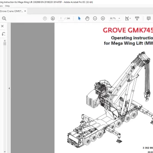 Grove Crane GMK 7450 Mega Wing Lift (MWL) Operating instructions Manual 3302868 - PDF DOWNLOAD