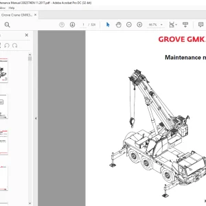 Grove Crane GMK3060 Maintenance Manual 3302574 - PDF DOWNLOAD