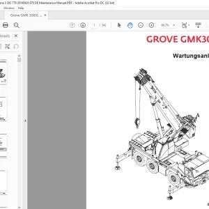 Grove Crane GMK3060L Wartungsanleitung 3302778_DE - PDF DOWNLOAD (German)