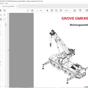 Grove Crane GMK4090 Wartungsanleitung 3302648de - PDF DOWNLOAD