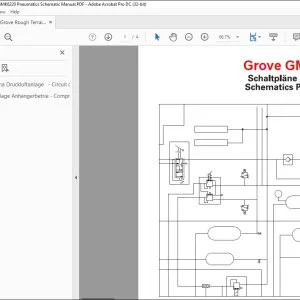 Grove Crane GMK6220 Pneumatic Schematic Manual - PDF DOWNLOAD