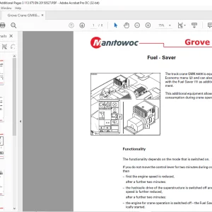 Grove Crane GMK6400 Fuel - Saver 3113075 - PDF DOWNLOAD