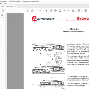 Grove Crane GMK6400 Luffing jib – Reduction in transport height 3113006 - PDF DOWNLOAD