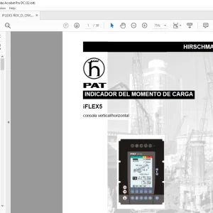 Grove Crane PAT iFLEX5 Indicador Del Momento De Carga Manual Del Operador - PDF DOWNLOAD (Spanish)