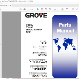 Grove Crane RT 628S Parts Manual SN 47451 - PDF DOWNLOAD
