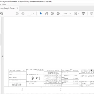 Grove Crane RT 700E Hydraulic Schematic Manual - PDF DOWNLOAD