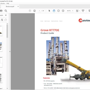 Grove Crane RT 770E Product Guide Manual - PDF DOWNLOAD