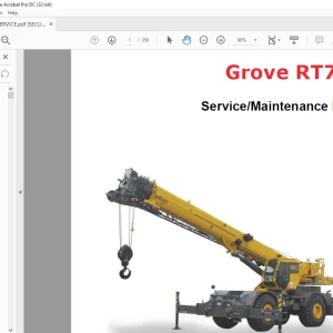 Grove Crane RT 770E Service & Maintenance Manual - PDF DOWNLOAD