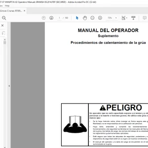 Grove Crane RT 890E Manual del Operador 516-02 - PDF DOWNLOAD (Spanish)
