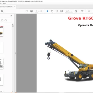 Grove Crane RT600E Operator Manual - PDF DOWNLOAD