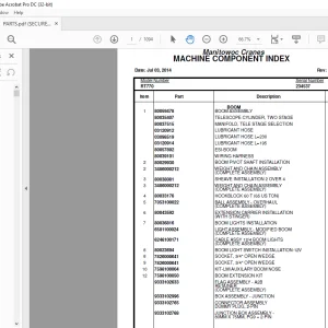 Grove Crane RT770 Parts Manual SN 234537 - PDF DOWNLOAD
