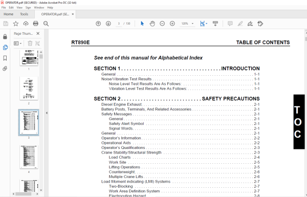 Grove Crane RT890E Operator's Manual 068-03 - PDF DOWNLOAD ...