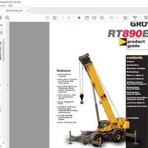 Grove Crane RT890E Product Guide Manual - PDF DOWNLOAD
