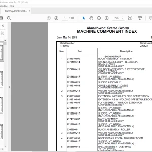Grove Crane RT890E3 Parts Manual SN 226523 - PDF DOWNLOAD