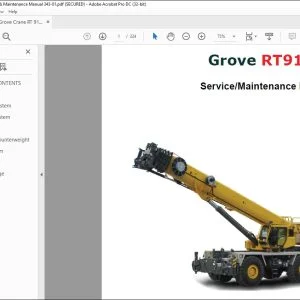 Grove Crane RT9150E Service & Maintenance Manual - PDF DOWNLOAD