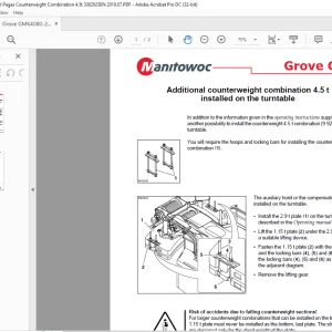 Grove GMK4080-2 Additional Pages Counterweight Combination 4.5t 3302923EN - PDF DOWNLOAD