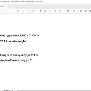 Grove GMK4100L-1 Outrigger Load Chart 26.2t Counterweight  Manual 3288596 - PDF DOWNLOAD (Chapter 5)