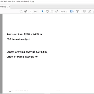 Grove GMK4100L-1 Outrigger Load Chart Manual 3288593 - PDF DOWNLOAD