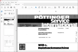 Pottinger Agricultural Daralo WID - L Operating instructions Spare parts list Manual - PDF DOWNLOAD